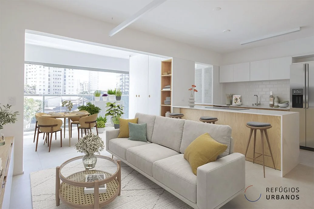 O mesmo apartamento da Vila Mariana depois da ambientação virtual da RUUM